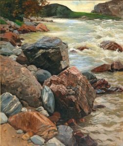 The Eisack in South Tyrol by Alexander Koester
