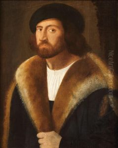 Portrait D'un Jeune Homme Au Beret by Giovanni De' Busi Cariani