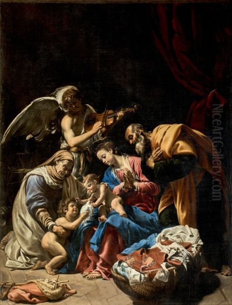 Holy Family with Saint Elizabeth, the Infant Saint John and an Angel - view 1