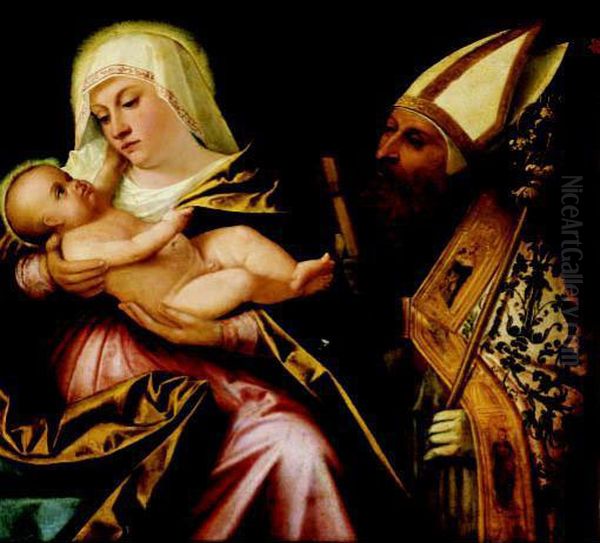 Madonna Con Il Bambino, San Girolamo E Sant'agostino - view 1
