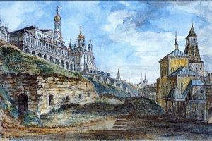 View of the Sovereign's Palace and the Church of the Annunciation in the Food yard by Fyodor Alekseyev