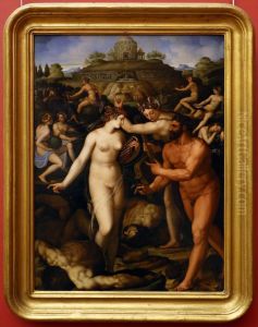 Hercules crowned by a Muse by Alessandro Allori