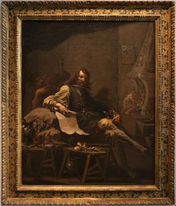 satiro su un nobiluomo in miseria by Alessandro Magnasco