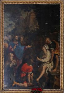 Resurrection of Lazzarus by Alessandro Allori