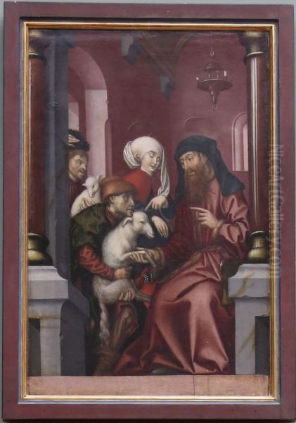 Joachim and Anne choosing a Lamb for Sacrifice - view 1