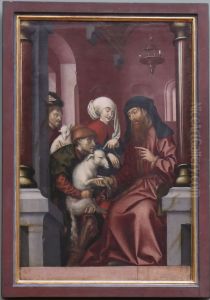 Joachim and Anne choosing a Lamb for Sacrifice by Hans Fries