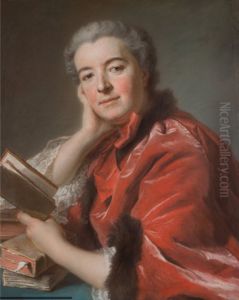 Portrait de Mme Rouille de l'Estang by Maurice Quentin de La Tour