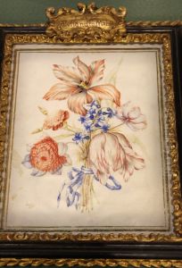 mazzetto di anemoni, tulipani e giacinti annodati by unknown