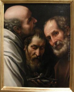 tra monaci in contemplazione del crocifisso