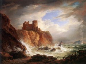 A View of Tantallon Castle by Alexander Nasmyth