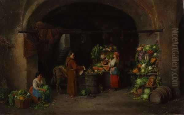 The Capuchin at the Greengrocery Stall - view 1