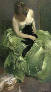 Frau mit grunem Kleid by John White Alexander