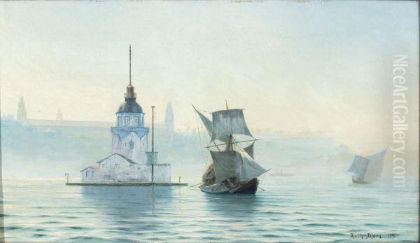 View towards the Leander's Tower, Bosporus - view 1