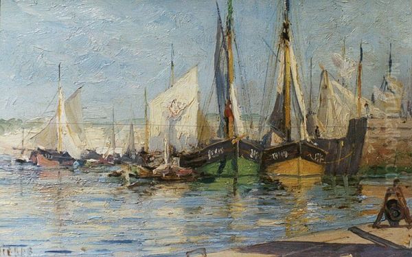 Morning in Dieppe Harbor - view 1