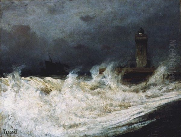 Storm in Treport - view 1