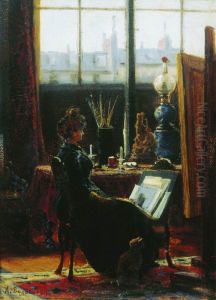 The Artist's Studio by Alexey Bogolyubov