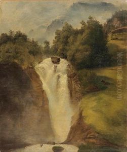 Handeck-Wasserfall by Alexandre Calame