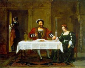 Francois I and La Belle Ferroniere by Alexandre Menjaud