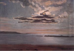 Paysage de mer au crepuscule by Alexandre Rapin