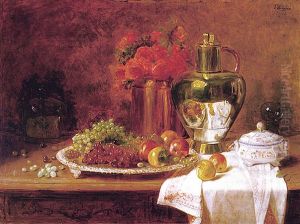 Apples and grapes by Pedro Alexandrino Borges