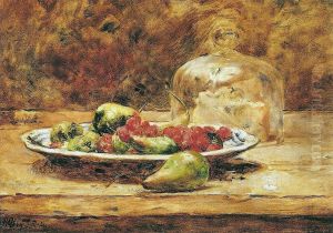 Still life - Pears and strawberries by Pedro Alexandrino Borges