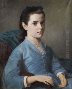 Bildnis eines Madchens by Alexander Louis Leloir