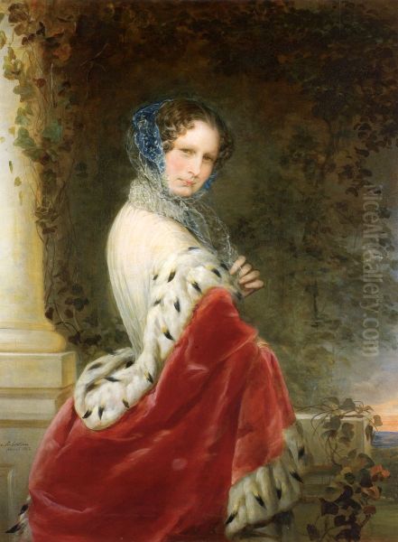 Portrait of Empress Alexandra Fyodorovna (Charlotte of Prussia), Emperor's Nicholas I wife (1798-1860) - view 1