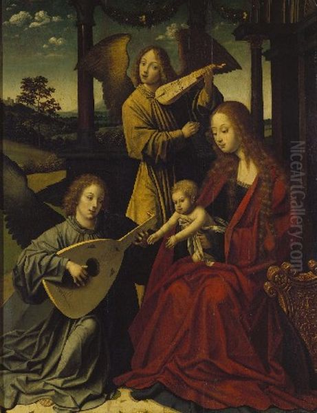 Maria met Kind en musicerende engelen - view 1