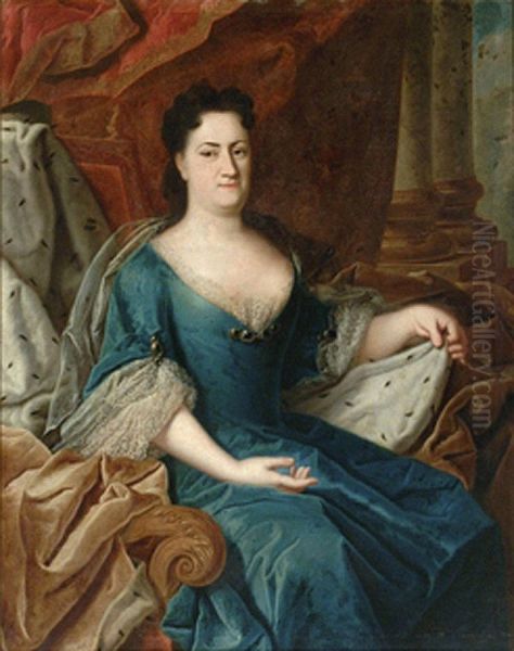 Portrait of Elisabeth Sophie Marie of Schleswig-Holstein-Norburg, misidentified with Melusine von der Schulenburg - view 1