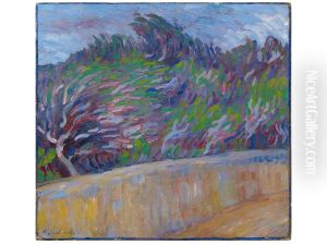 Olive tree, wall, wind by Alexei Jawlensky