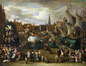 The Ommeganck in Antwerp by Alexander van Bredael