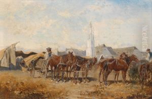 Markttag in Szolnok by Alexander von Bensa