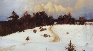Zimnij pejzaz. Behovo by Vasily Polenov