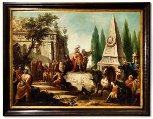 Alexander the Great at Achilles' Tomb by Johann Heinrich Schonfeld