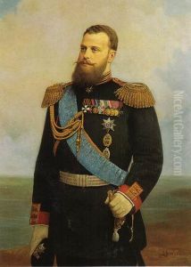 Alexey Korzukhin (1835-1894) Portrait of Grand Duke Alexei Alexandrovich by Alexei Korzukhin