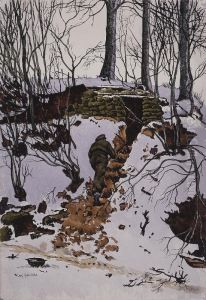 The Steps - A Dugout in Germany by Alex Colville