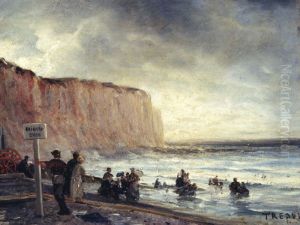 Bathing in Treport by Alexey Bogolyubov