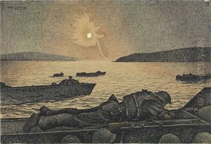 A German Flare Goes Up by Alex Colville