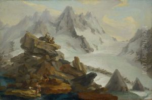 The glacier of Lauteraar by Caspar Wolf