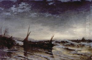 Fishing Boat, Etretat by Alexey Bogolyubov