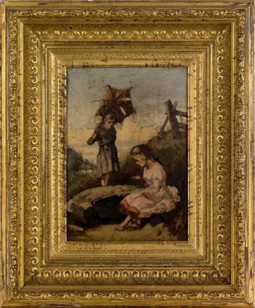 Landscape With 2 Young Girls - view 1