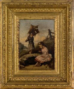 Landscape With 2 Young Girls Landscape With 2 Young Girls