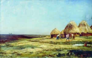Harvesters in Ablyazovo by Alexey Bogolyubov