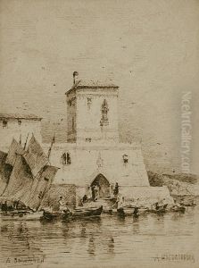 Italian Landscape by Alexey Bogolyubov