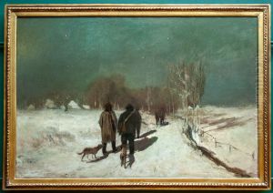Hunters in the Snow by Adriaan Jozef Heymans