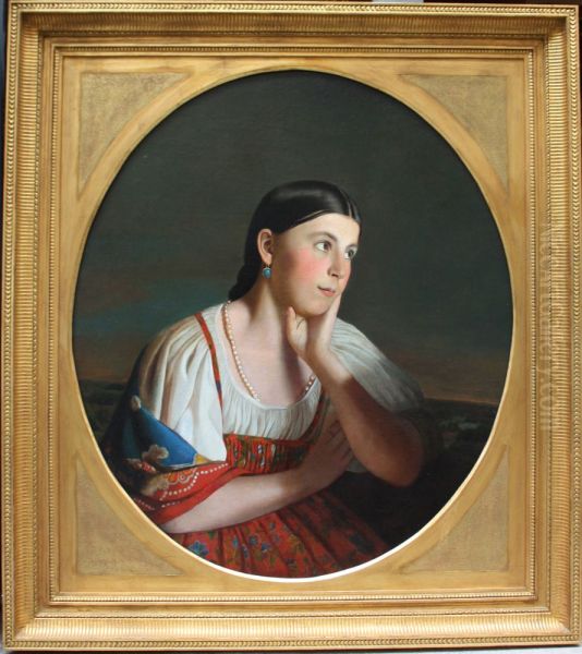 Portrait of a peasant girl - view 1