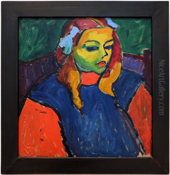 ragazza con la faccia verde - view 1