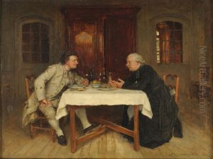 Le Vin du cure by Jean-Louis-Ernest Meissonier