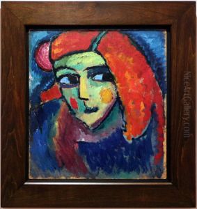 donna pallida con capelli rossi by Alexei Jawlensky