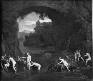 Landscape with Diana and Callisto by Francisque Millet